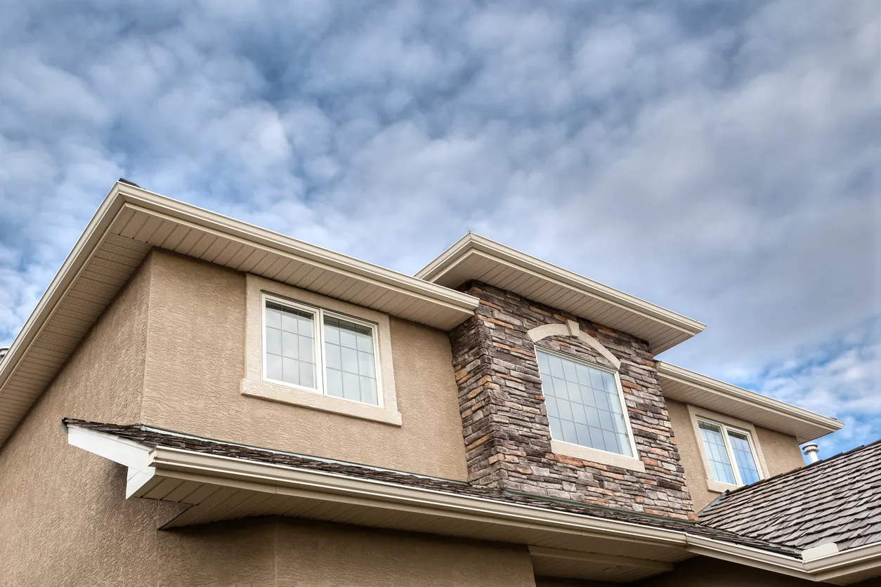 A stucco and stone house in Colorado Springs